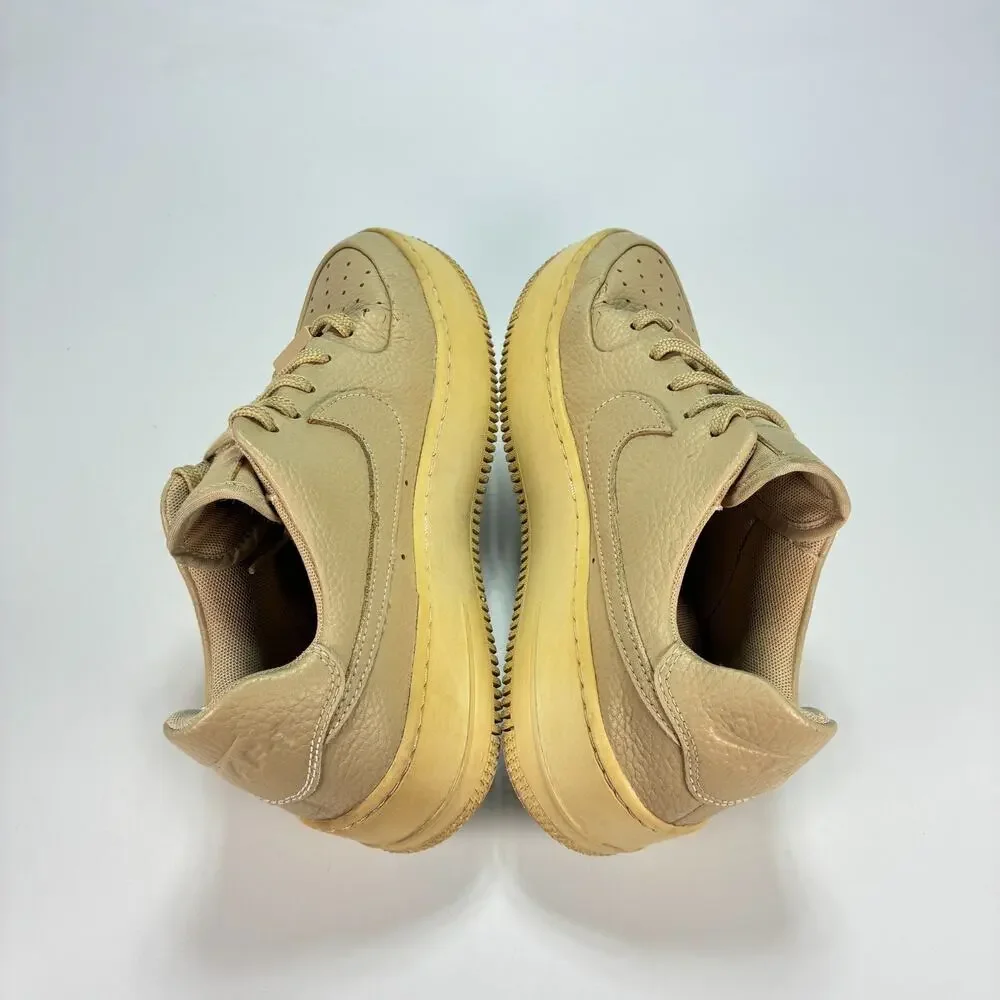 Nike Air Force 1 Sage Low Club Gold Platform Sneakers CT0012-200 Women's Size 7